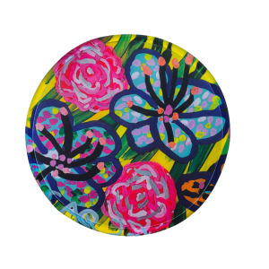 Abanico Plegable - Flores sobre pasto