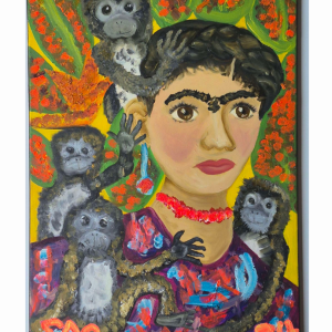 Frida con monos