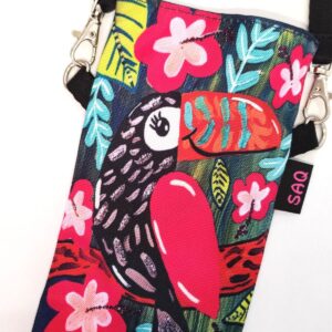 Porta Celular - Tucán con flores